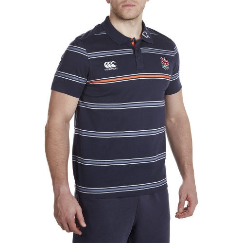 Canterbury Mens England Striped Logoed Cotton Jersey Polo Shirt XS - Chest 34-36' (86-91.5cm)