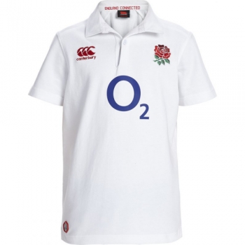 Canterbury Boys England Home Classic Short Sleeve Rugby Jersey Shirt 14 - Chest 32-34' (81.5-86cm)