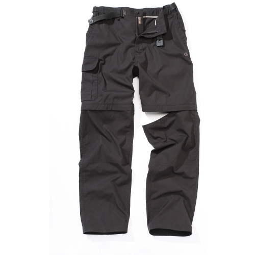 Craghoppers Mens Kiwi Convertible Walking Trousers Black