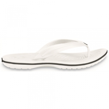 Crocs Mens Crocband Flip Croslite Flip Flop Sandal White