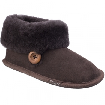 Cotswold Womens/Ladies Wotton Sheepskin Warm Premium Bootie Slippers UK Size 5 (EU 38)