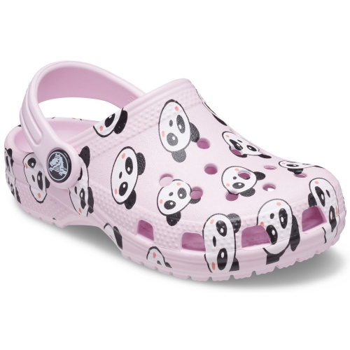 Crocs Girls Classic Panda Print Clogs UK Size 4 (EU 21)