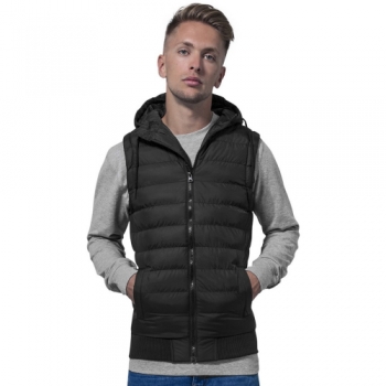 Cotton Addict Mens Hooded Padded Bubble Vest Bodywarmer L - Chest 41' (104.14cm)