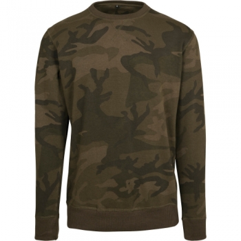 Cotton Addict Mens Camo Crew Neck Slim Fit Sweatshirt 5XL- Chest 57'