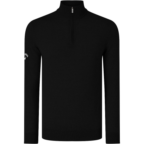 Callaway Mens Ribbed 1/4 Zip Merino Contrast Golfing Golf Tour Sweater S- Chest Size 38'-40'