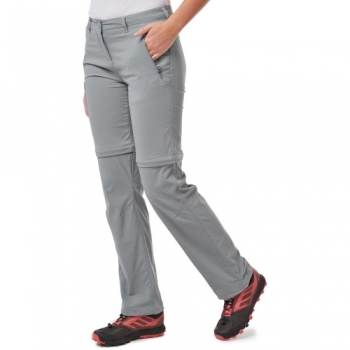 Craghoppers Womens Nosi Life Pro Convertible Zip Off Pants 20R - Waist 36' (91cm), Inside Leg 31'