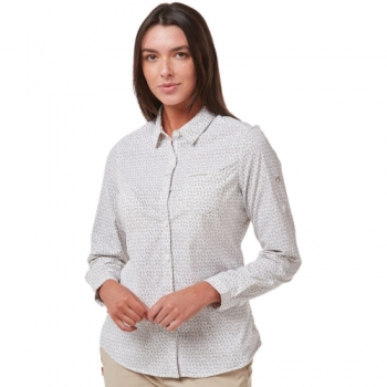 Craghoppers Womens NosiLife Gisele Wicking Long Sleeve Shirt 12 - Bust 36' (91cm)