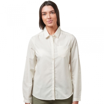 Craghoppers Womens Kiwi Quick Drying Long Sleeve Shirt 10 - Bust 34' (86cm)