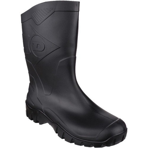 Dunlop Mens Dee Calf Height Waterproof PVC Welly Wellington Boots UK Size 12 (EU 47)