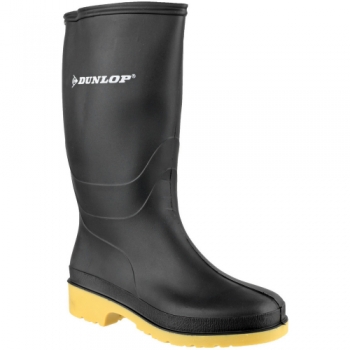 Dunlop Boys Classic Dull Waterproof PVC Welly Wellington Boots UK Size 3 (EU 36)