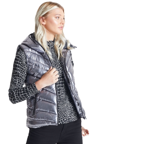 Dare 2b Womens Complicate Warm Quilted Hooded Gilet Jacket UK 16 - Bust 40', (102cm)