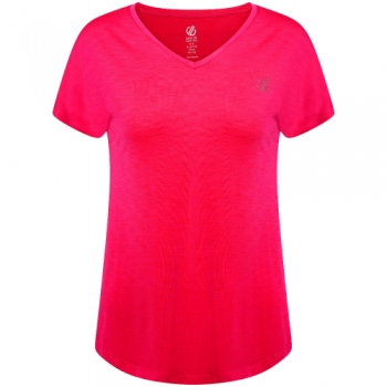 Dare 2b Womens Agleam Wicking Lightweight V Neck T Shirt UK 12- Bust 36', (92cm)