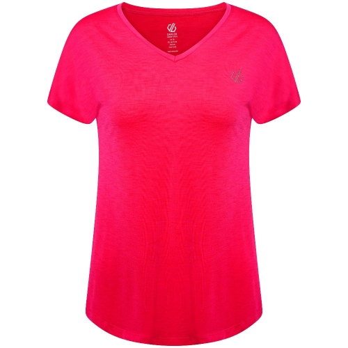 Dare 2b Womens Agleam Wicking Lightweight V Neck T Shirt UK 12- Bust 36', (92cm)