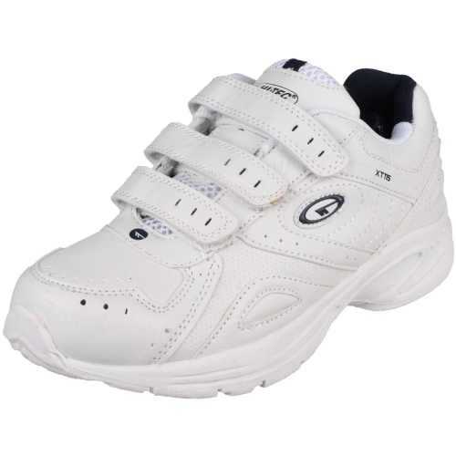 Hi-Tec Girls XT115 Velcro Strap Breathable Vented Sports Trainer White