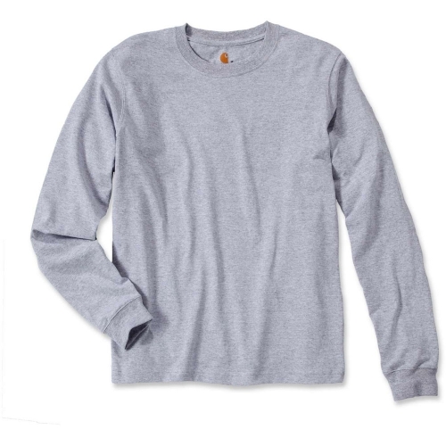 Carhartt Mens Long Sleeve Rib Knit Crew Neck Signature Logo T-Shirt  L - Chest 42-44' (107-112cm)