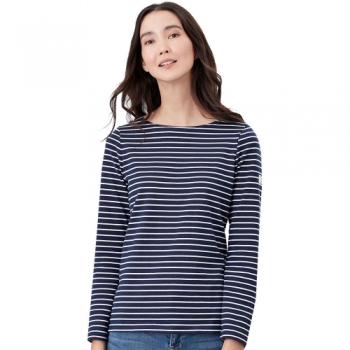 Joules Womens Harbour Classic Boat Neck Long Sleeve Top UK 10- Bust 35' (89cm)