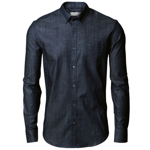 Nimbus Mens Torrance Cotton Slim Fit Long Sleeved Denim Shirt L - Chest 55.5cm