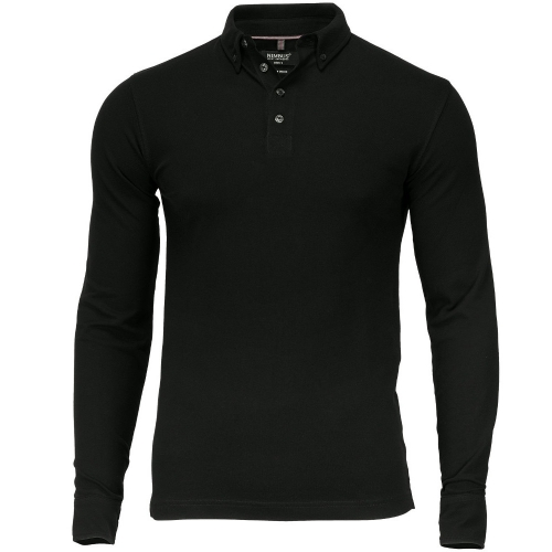 Nimbus Mens Carlington Cotton Lycra Deluxe Long Sleeve Polo Shirt S - Chest 47cm