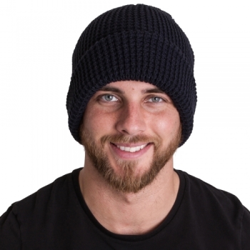 Outdoor Look Mens Avoch Stretchy Bob Hat Winter Military Cuffed Beanie One Size