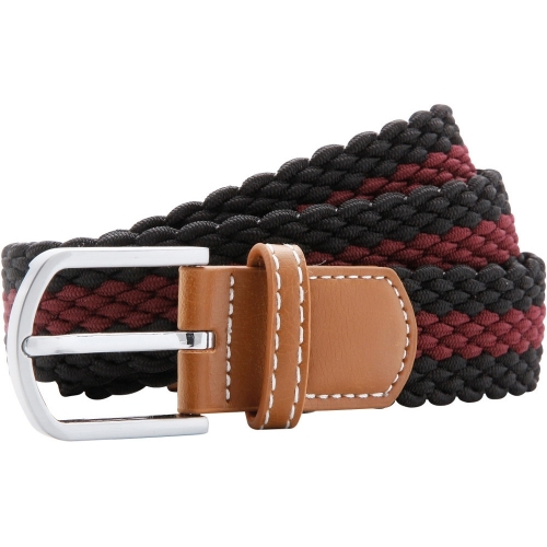 Outdoor Look Mens Two Coloured Stripe Braid Stretch Belt One Size