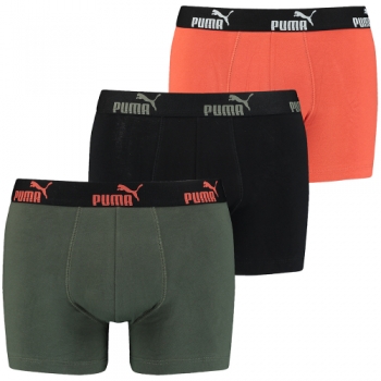 Puma Mens Promo Solid Breathable 3 Pack Boxer Shorts S- Waist 30-32' (76-81cm)