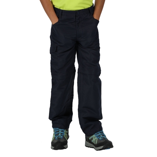 Regatta Boys Sorcer II Zip Off Polyester Walking Trousers 3-4 Years - Waist 53-54cm (Height 98-104cm)