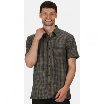 Regatta Mens Kalambo V Polyester Checked Short Sleeve Shirt L - Chest 41-42' (104-106.5cm)