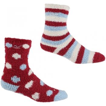 Regatta Girls 2 Pack Stretch Comfort Cosy Socks UK Size 13-2