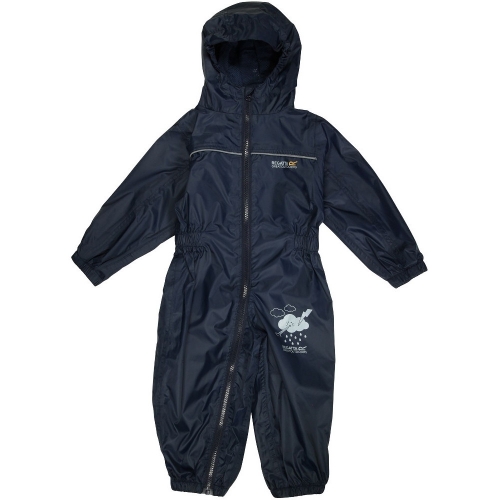 Regatta Boys Puddle IV Full Zip Lightweight Waterproof Baby Bodysuit Toddler Aged 12-18 Months