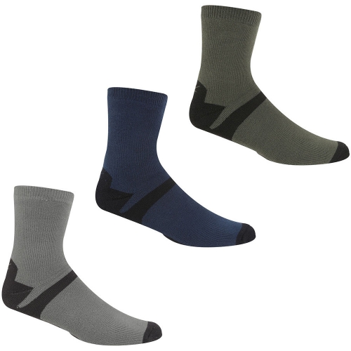 Regatta Mens 3 Pack Outdoor Wicking Lifestyle Socks UK Size 6-8