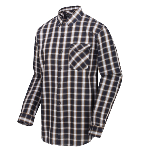 Regatta Mens Lonan Long Sleeved Checked Fleece Lined Shirt M - Chest 39-40' (99-101.5cm)