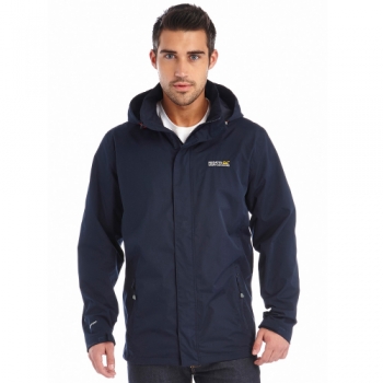 Regatta Mens Matt Waterproof Hiking Walking Jacket Coat Navy