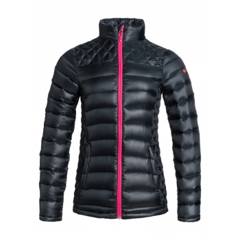 Roxy Ladies Light Up Waterproof Insulated Packable Ski Jacket, Black