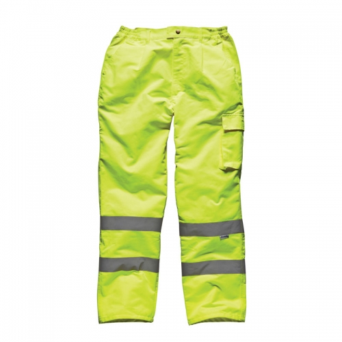 Dickies Mens Hi Vis Pc Workwear Trousers Yellow SA35015Y