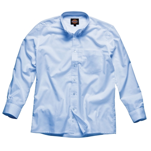 Dickies Mens Workwear Oxford Weave Long Sleeved Shirt Blue SH64200B