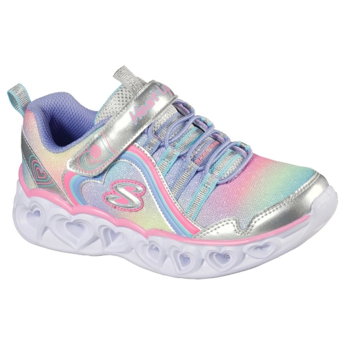 Skechers Girls Heart Lights Rainbow Lux Sport Trainers UK Size 1.5 (EU 34)