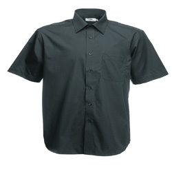 Fruit Of The Loom Mens Short Sleeve Poplin Shirt