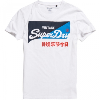 Superdry Mens Vintage Logo Organic Cotton Primary T Shirt Extra Small- Chest 34' (86cm)