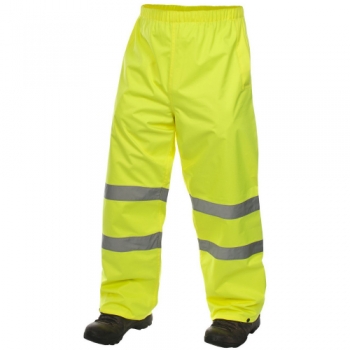 Trespass Mens Tomo Waterproof Breathable High Visibility Work Trousers XXL - Waist 40' (101.5cm), Inside Leg 87.5cm