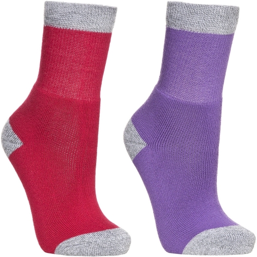 Trespass Girls Confess Two Pack Marl Walking Socks UK 12-3 (EU 31 - 35)