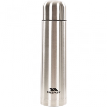 Trespass Thirst Stainless Steel Camping Walking Flask Large - 1 Litre