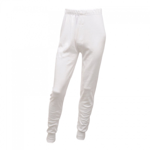 Regatta Mens Thermal Polycotton Baselayer Long Johns White