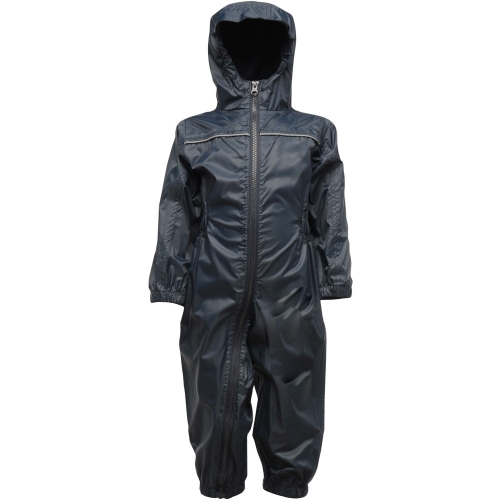 Regatta Kids Paddle Waterproof Breathable Rain Suit TRW466 Navy