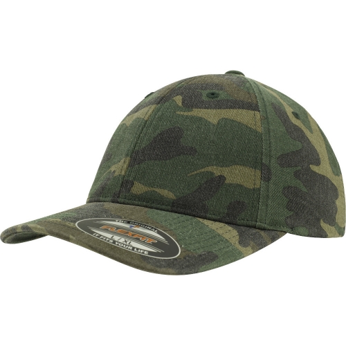 Flexfit by Yupoong Mens Soft Buckram Washed Camo Garment Cap Large / Extra Large