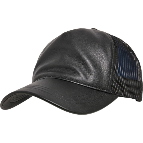 Flexfit by Yupoong Mens Leather Mesh Trucker Baseball Cap One Size