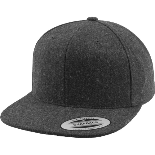 Flexfit by Yupoong Mens Melton Wool Snapback Baseball Cap One Size