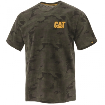 CAT Mens Trademark Breathable Cotton Work T Shirt M - Chest 38-41' (97 - 104cm)