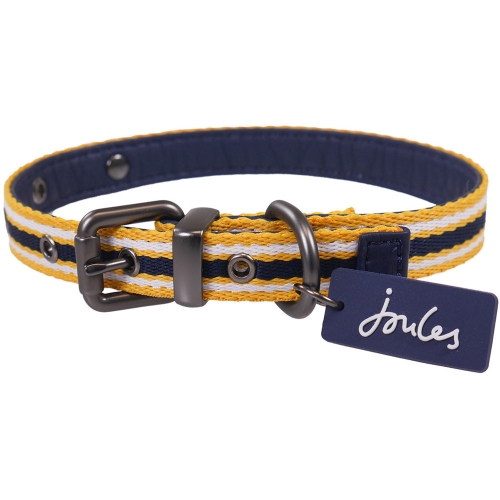 Joules Coastal Nylon Embellished Dog Collar Large- 18-22', (48-56cm)