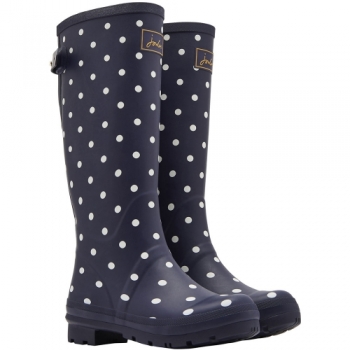 Joules Womens Welly Print Tall Length Wellington Boots UK Size 4 (EU 37, US 6)