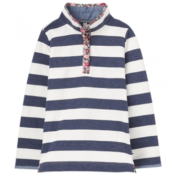 Joules Girls Saunton Funnel Neck Printed Sweatshirt 5 Years- Chest 23.5', (59cm)